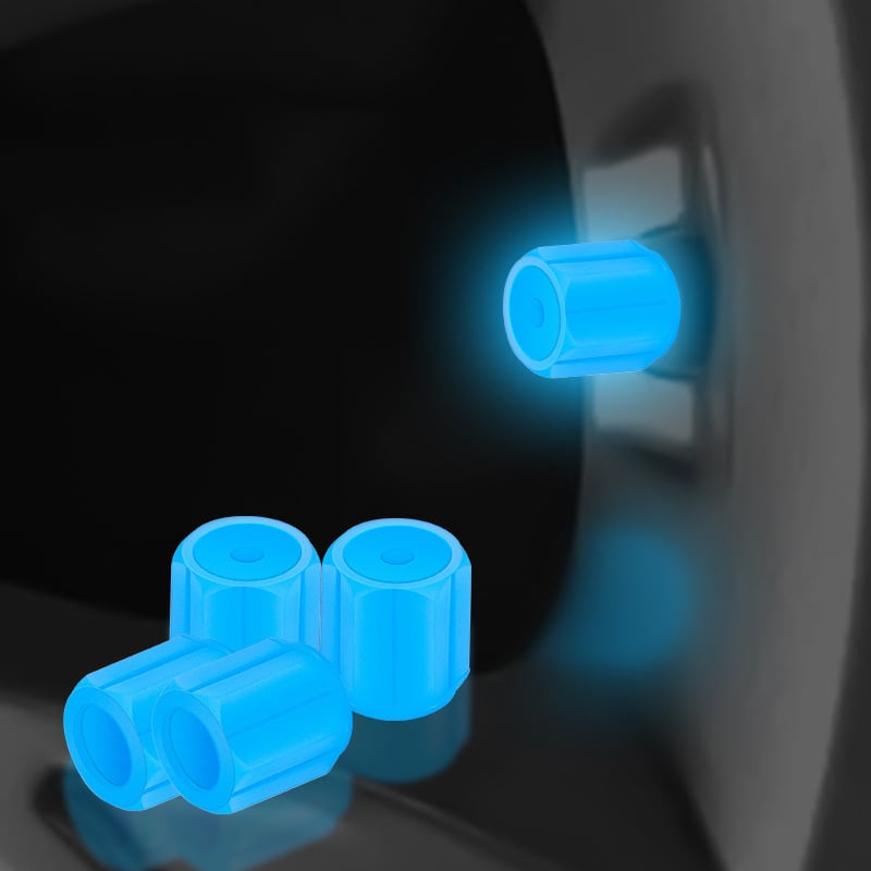 Illuminated valve caps for night drivers