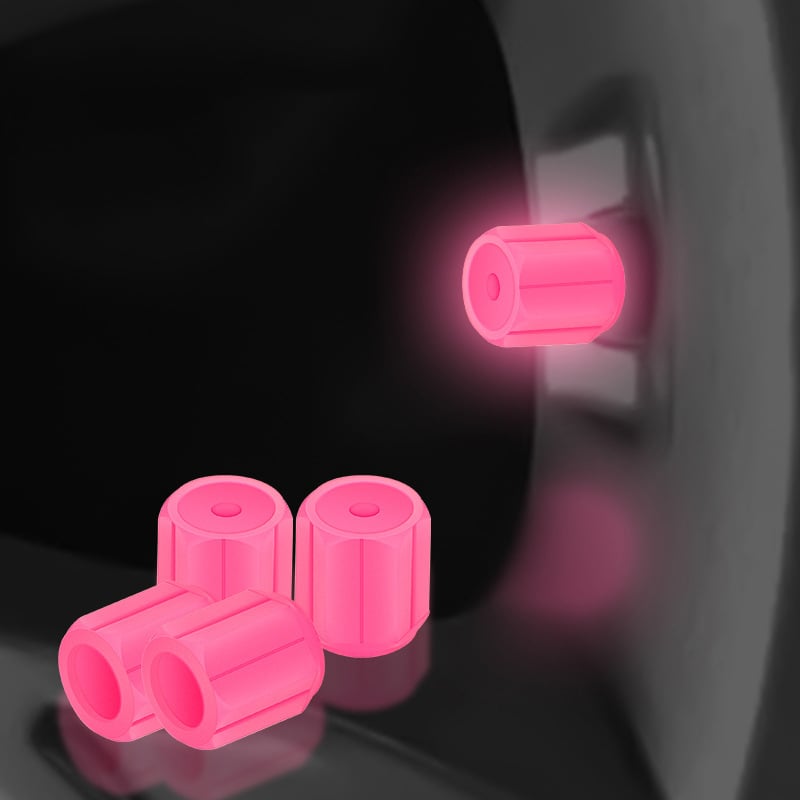 Illuminated valve caps for night drivers