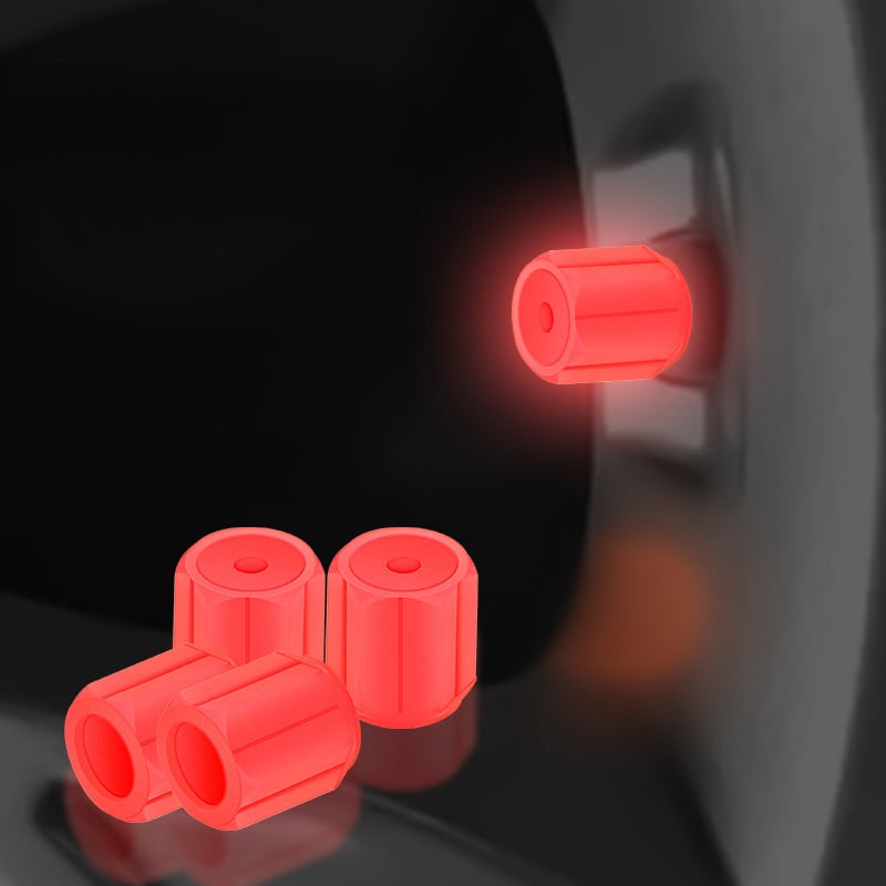 Illuminated valve caps for night drivers